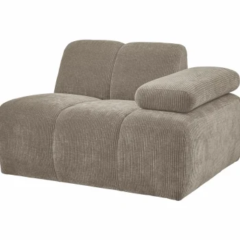 Fashion WOOOD Mojo 1-zits Element Arm Rechts Ribstof Donkerzand