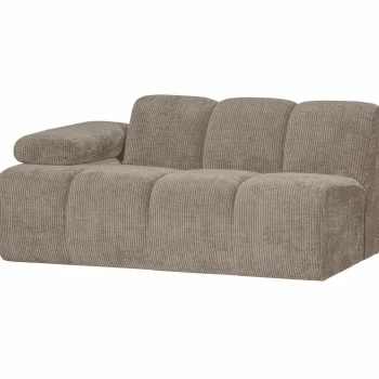 Outlet WOOOD Mojo 1,5-zits Element Arm Links Ribstof Donkerzand