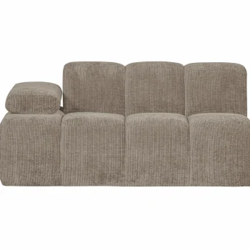 Outlet WOOOD Mojo 1,5-zits Element Arm Links Ribstof Donkerzand