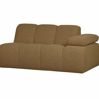 Hot WOOOD Mojo 1,5-zits Element Arm Rechts Bouclé Geel/bruin Melange