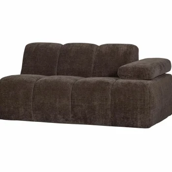 Clearance WOOOD Mojo 1,5-zits Element Arm Rechts Ribstof Bruin