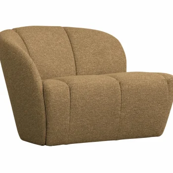 Hot WOOOD Mojo 2-zits Bankje Links Bouclé Geel/bruin Melange