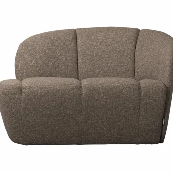 Fashion WOOOD Mojo 2-zits Bankje Rechts Bouclé Bruin Melange