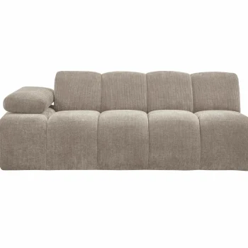 Sale WOOOD Mojo 2-zits Element Arm Links Ribstof Donkerzand