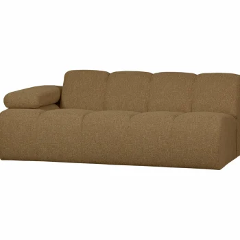 Hot WOOOD Mojo 2-zits Element Arm Links Bouclé Geel/bruin Melange