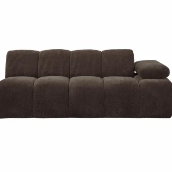 Discount WOOOD Mojo 2-zits Element Arm Rechts Ribstof Bruin