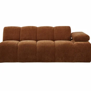 Discount WOOOD Mojo 2-zits Element Arm Rechts Ribstof Roestbruin