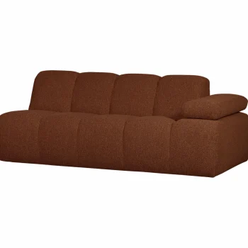 Online WOOOD Mojo 2-zits Element Arm Rechts Bouclé Roestbruin Melange