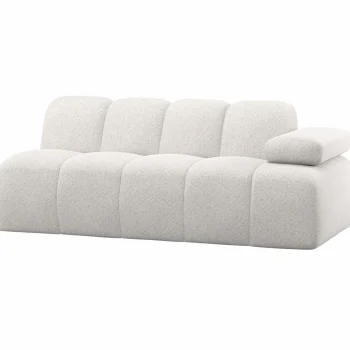 Online WOOOD Mojo 2-zits Element Arm Rechts Wollig Ecru