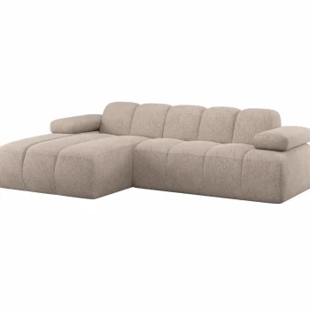 Clearance WOOOD Mojo Chaise Longue Bank Links Wollig Donkerzand