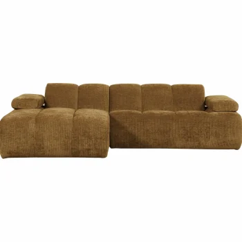 Outlet WOOOD Mojo Chaise Longue Bank Links Ribstof Honinggeel