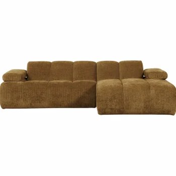 Best WOOOD Mojo Chaise Longue Bank Rechts Ribstof Honinggeel