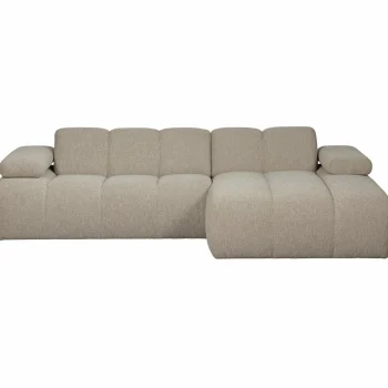 Hot WOOOD Mojo Chaise Longue Bank Rechts Bouclé Beige Melange