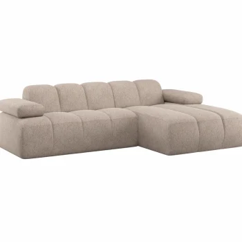 New WOOOD Mojo Chaise Longue Bank Rechts Wollig Donkerzand