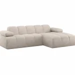 Best WOOOD Mojo Chaise Longue Bank Rechts Ribstof Ecru