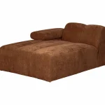New WOOOD Mojo Chaise Longue Element Links Ribstof Roestbruin