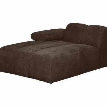 Hot WOOOD Mojo Chaise Longue Element Links Ribstof Bruin