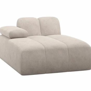 Clearance WOOOD Mojo Chaise Longue Element Links Ribstof Ecru