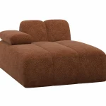 Hot WOOOD Mojo Chaise Longue Element Links Wollig Roestbruin