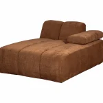 Clearance WOOOD Mojo Chaise Longue Element Rechts Ribstof Roestbruin