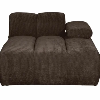 Outlet WOOOD Mojo Chaise Longue Element Rechts Ribstof Bruin