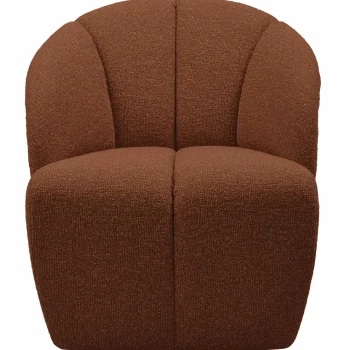 Fashion WOOOD Mojo Draaifauteuil Bouclé Roestbruin Melange