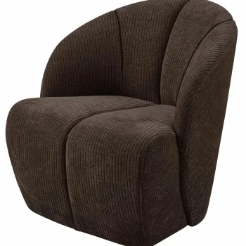 Fashion WOOOD Mojo Draaifauteuil Ribstof Bruin