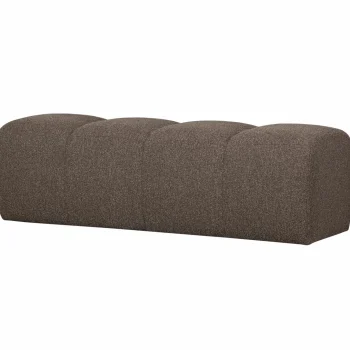 Discount WOOOD Mojo Eetbankje 164 Cm Bouclé Bruin Melange