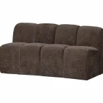 Discount WOOOD Mojo Eetbankje 164 Cm Met Rugleuning Ribstof Bruin