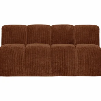 Clearance WOOOD Mojo Eetbankje 164 Cm Met Rugleuning Ribstof Roestbruin