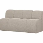 Outlet WOOOD Mojo Eetbankje 164 Cm Met Rugleuning Bouclé Beige Melange