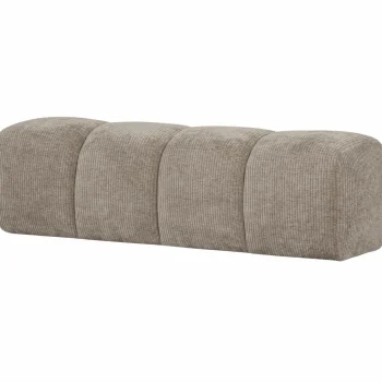 Sale WOOOD Mojo Eetbankje 164 Cm Ribstof Donker Zand Donkerzand