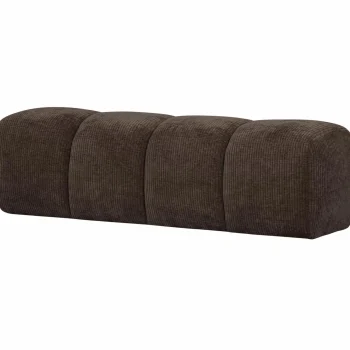 Discount WOOOD Mojo Eetbankje 164 Cm Ribstof Bruin