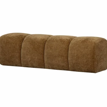 Clearance WOOOD Mojo Eetbankje 164 Cm Ribstof Honinggeel