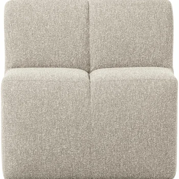Outlet WOOOD Mojo Eetbankje 84 Cm Met Rugleuning Bouclé Beige Melange