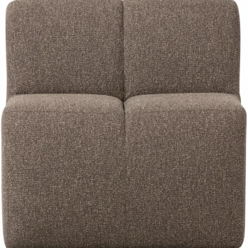 New WOOOD Mojo Eetbankje 84 Cm Met Rugleuning Bouclé Bruin Melange