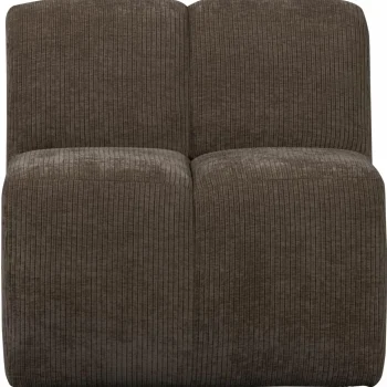 Hot WOOOD Mojo Eetbankje 84 Cm Met Rugleuning Ribstof Bruin