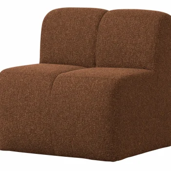 Hot WOOOD Mojo Eetbankje 84 Cm Met Rugleuning Bouclé Roestbruin Melange