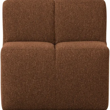 Hot WOOOD Mojo Eetbankje 84 Cm Met Rugleuning Bouclé Roestbruin Melange