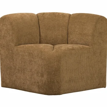 Discount WOOOD Mojo Eetbankje Hoek Met Rugleuning Ribstof Honinggeel