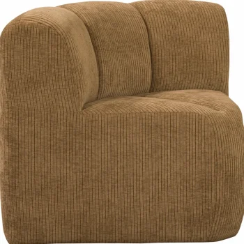 Discount WOOOD Mojo Eetbankje Hoek Met Rugleuning Ribstof Honinggeel