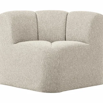 Sale WOOOD Mojo Eetbankje Hoek Met Rugleuning Bouclé Beige Melange