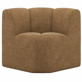 Clearance WOOOD Mojo Eetbankje Hoek Met Rugleuning Wollig Honinggeel