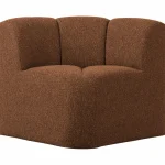 New WOOOD Mojo Eetbankje Hoek Met Rugleuning Bouclé Roestbruin Melange