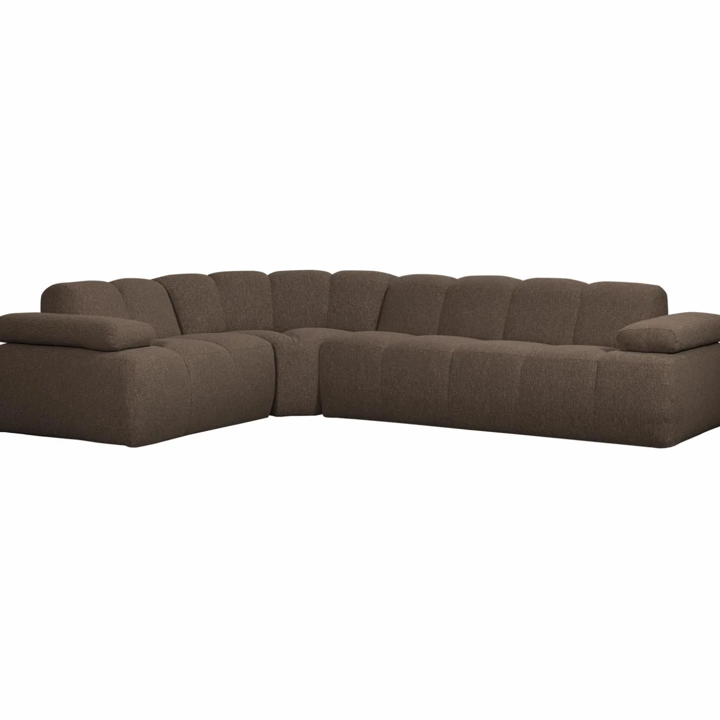 mojo-hoekbank-links-boucl-brui-pOanaede-0.webp Discount WOOOD Mojo Hoekbank Links Bouclé Bruin Melange