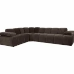 Sale WOOOD Mojo Hoekbank Links Ribstof Bruin