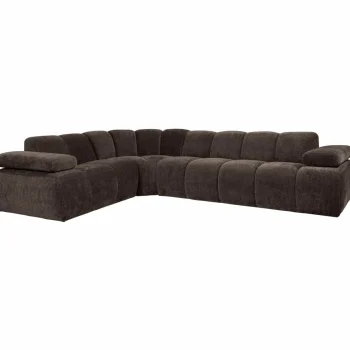 Sale WOOOD Mojo Hoekbank Links Ribstof Bruin