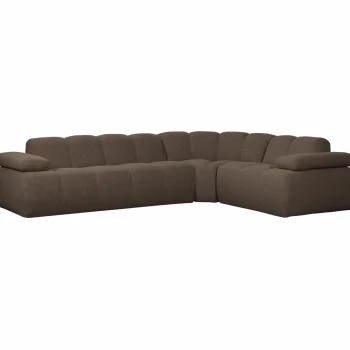 Discount WOOOD Mojo Hoekbank Rechts Bouclé Bruin Melange