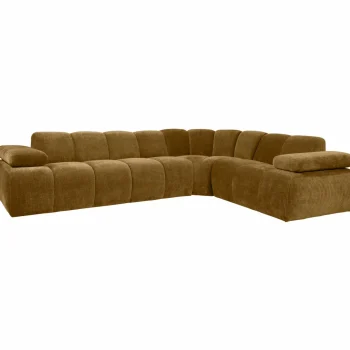 Sale WOOOD Mojo Hoekbank Rechts Ribstof Honinggeel