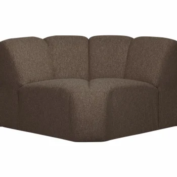 New WOOOD Mojo Hoekelement Bouclé Bruin Melange